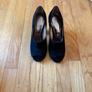 Coach Swede peek a boo toe shoe